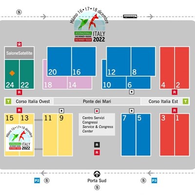 Fiera Milano map - Padiglioni ENCI Winner 2022